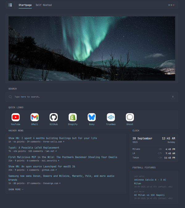Glance dashbord with dockge